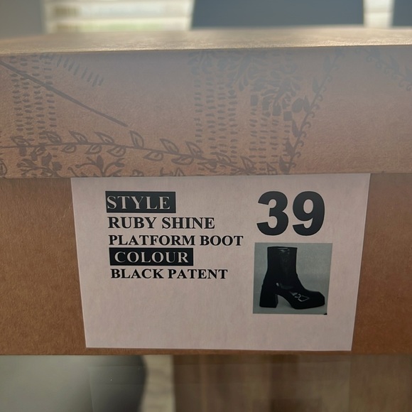 Free People Ruby Platform Bootie in Black Patent, Size EU39 | US9 New in Box - Picture 13 of 14